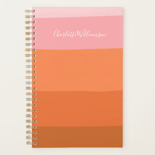 Agenda Nome do Script na moda cor-de-laranja Abstrato cor