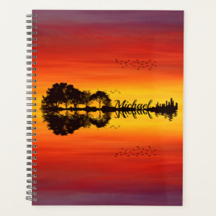 Agenda Nome do violão preto alaranjado sunset