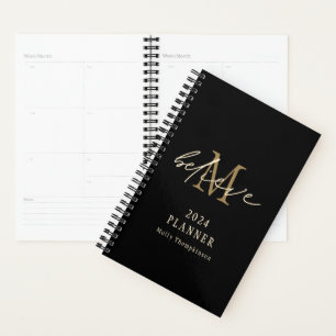 Agenda Nome Inicial do Monograma do Script 2022 - Acredit