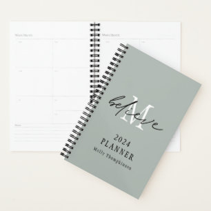 Agenda Nome Monograma - Sage Inicial do Script 2024
