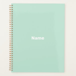 Agenda Nome ou ano personalizado verde da menta marinha m