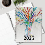 Agenda Nome Personalizado 2023<br><div class="desc">Este Planejador exclusivo é decorado com uma árvore de cor brilhante. O design original foi feito em mosaico usando pequenos pedaços de vidro. Personalize-o com seu nome e ano. Para editar ainda mais, use a Ferramenta Design para alterar a fonte, o tamanho da fonte ou a cor. Porque nós criamos...</div>