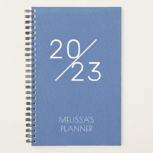 Agenda Nome Personalizado Azul Elegante Moderno 2023