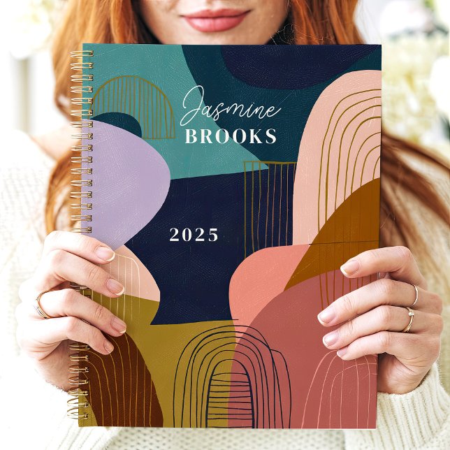 Agenda Nome Personalizado das Linhas Geométricas do abstr (Criador carregado)