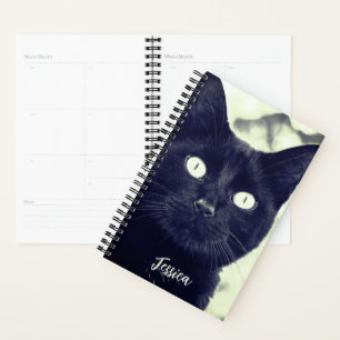 Agenda Nome Personalizado de Gato Negro
