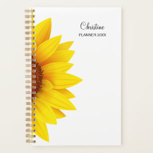 Agenda Nome Personalizado de Girassol 2025