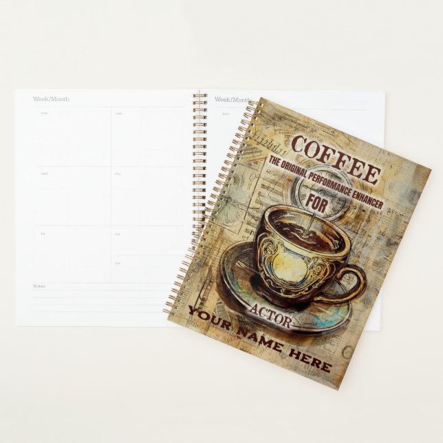 Agenda Nome Personalizado do Ator Funny Vintage (Exibição)