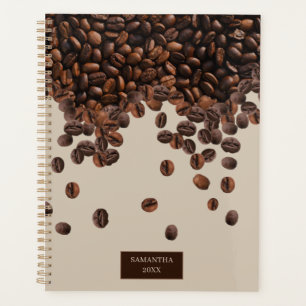 Agenda Nome Personalizado do Café Beans Mensalmente