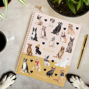 Agenda Nome Personalizado do Padrão de Cachorro de Água D