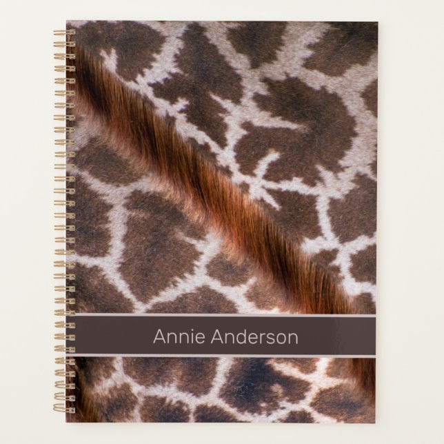 Agenda Nome Personalizado do Padrão Giraffe (Frente)