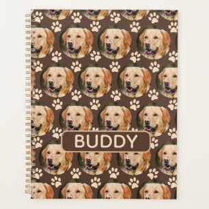 Agenda Nome Personalizado do Pet Photo Pattern