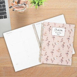 Agenda Nome Personalizado dos Calçados de Balé Rosa Balle