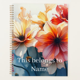 Agenda Nome Personalizado Flor