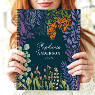 Agenda Nome Personalizado Floral Botânico Tropical Temper