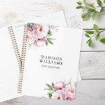 Agenda Nome Personalizado Floral de Cor de Água Moderna<br><div class="desc">Crie seu planejador personalizado com nome e design floral de aquarela</div>