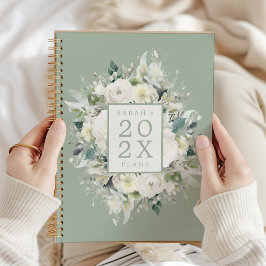 Agenda Nome Personalizado Fluxo de Aquarela