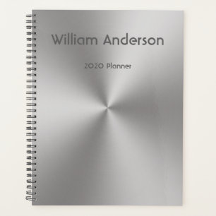 Agenda Nome personalizado no Silver Metal Look 2020
