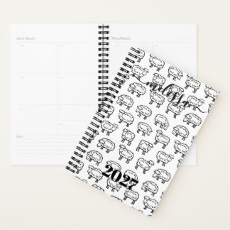 Agenda Nome Personalizado Ovelha Sem Data Mensal Semanal 