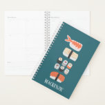 Agenda Nome Personalizado Sushi<br><div class="desc">Uma pilha de sushi delicioso. Perfeito para aqueles que amam a comida japonesa. Personalize-o alterando ou removendo o nome.</div>