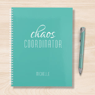 Agenda Nome Personalizado Verde Coordenador de Caos