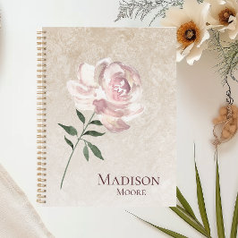 Agenda Nome Rosa Cor-de-Rosa Chic Personalizado