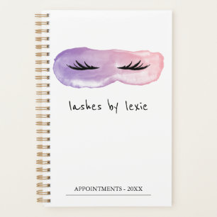 Agenda Nomeação do Artista Lash Púrpura e Rosa