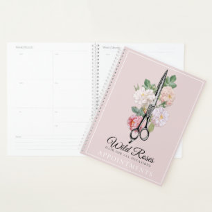 Agenda Nomeação do Salão de Cabelo das Rosas Rosa Flor