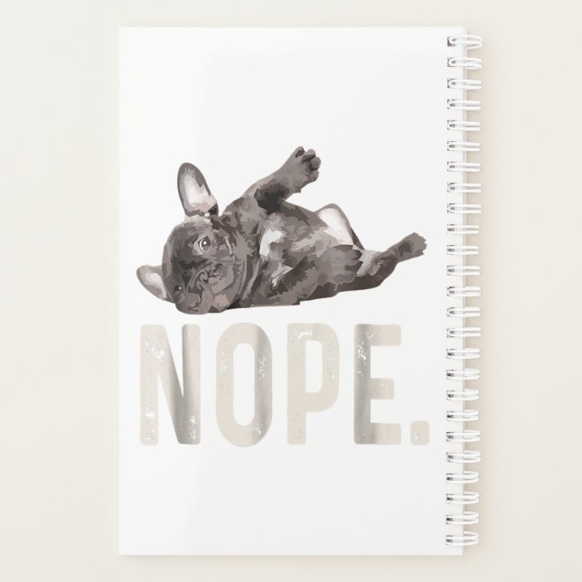 Agenda Nope Lazy French Bulldog Lover Gift (Verso)