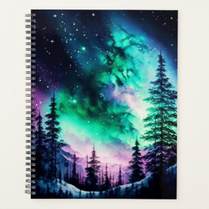 Agenda Norte Celestial Aurora Borealis Acende Vívido