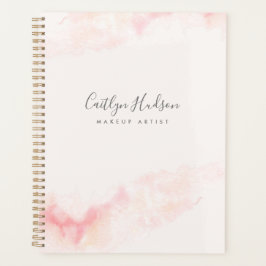 Agenda Nota do artista de Maquiagem Feminina com Cor de Á