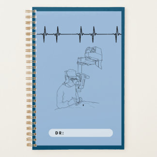 Agenda Nota espiral de médicos, azul, cirurgiões