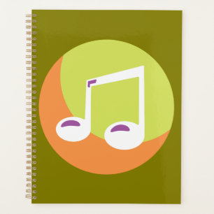 Agenda Nota Musical Vibrante Dupla Oitava