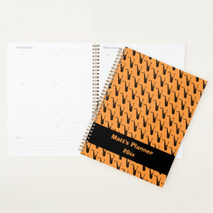 Agenda Notas de música saxofônicas - Laranja Personalizad