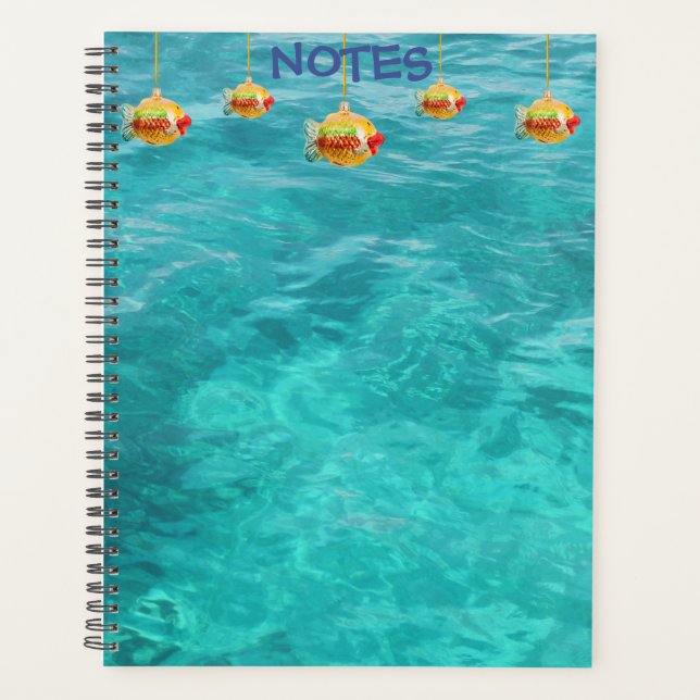 Agenda Notas do Oceano Azul com Peixe (Frente)