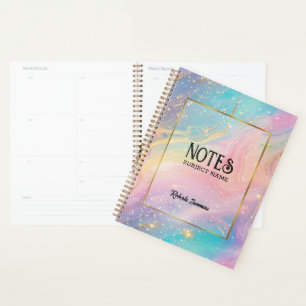 Agenda Notas do padrão sem costura abstrato Pastel Glitte