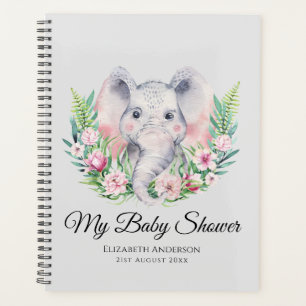 Agenda Notas do Planner do CHÁ DE FRALDAS Elefante Sprink