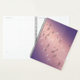 Agenda Notas Musicais na lavanda da Lua