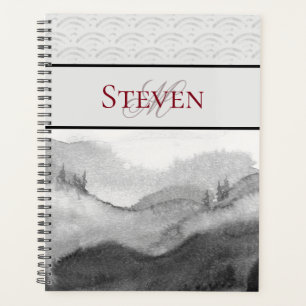 Agenda Noteb de pintura cenística monocromática inspirada