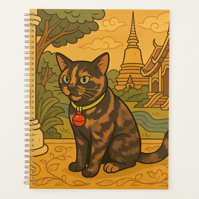 Agenda Notebook Adorável Siam Cat (Frente)