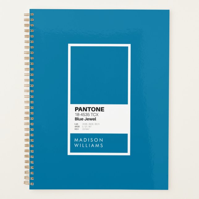 Agenda Notebook Azul Personalizado | Nome personalizado (Frente)