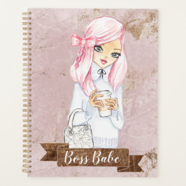 Agenda Notebook Boss Babe Planner para Meninas Chefe