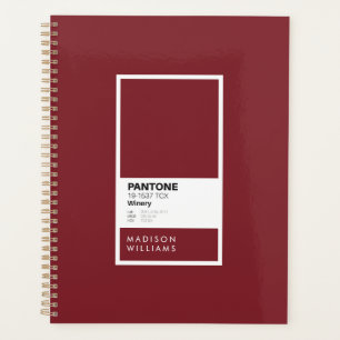 Agenda Notebook Burgundy Personalizado   Nome personaliza
