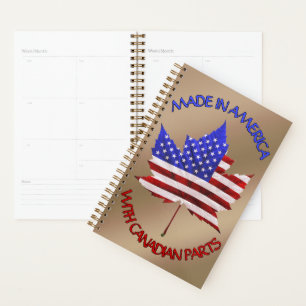 Agenda Notebook Canadá EUA Souvenir Planner Personalizado