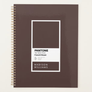 Agenda Notebook castanho assado francês personalizado P