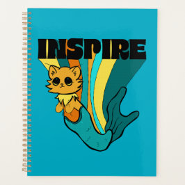 Agenda Notebook Cat Mermaid ASL Inspire Spiral