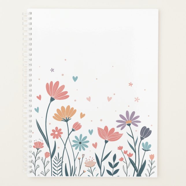 Agenda Notebook com aquarela (Frente)