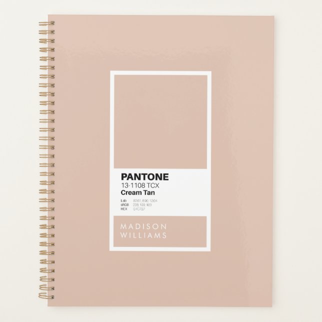 Agenda Notebook Cream Tan Personalizado | Soft Beig Perso (Frente)