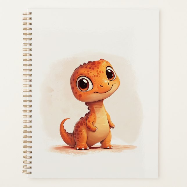 Agenda Notebook de dinossauro fofo (Frente)