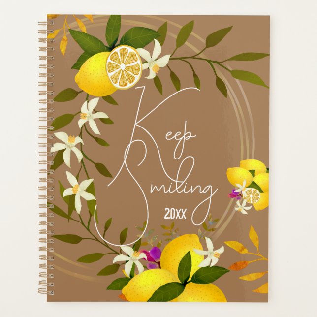 Agenda Notebook de Foto Espiral Lemon Brown (Frente)