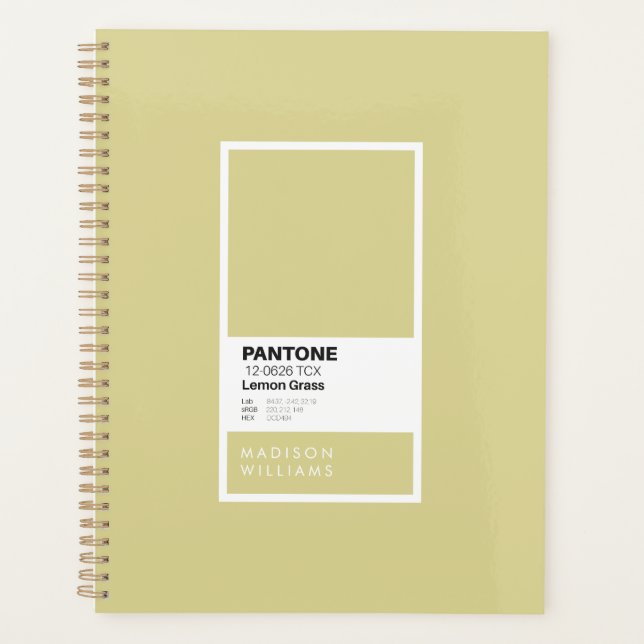 Agenda Notebook de limão personalizado | Nome personaliza (Frente)